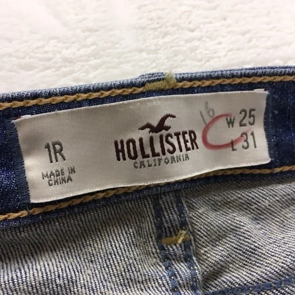 Hollister Gold Metallic Paisley Skinny Denim Jeans - Picture 8 of 8